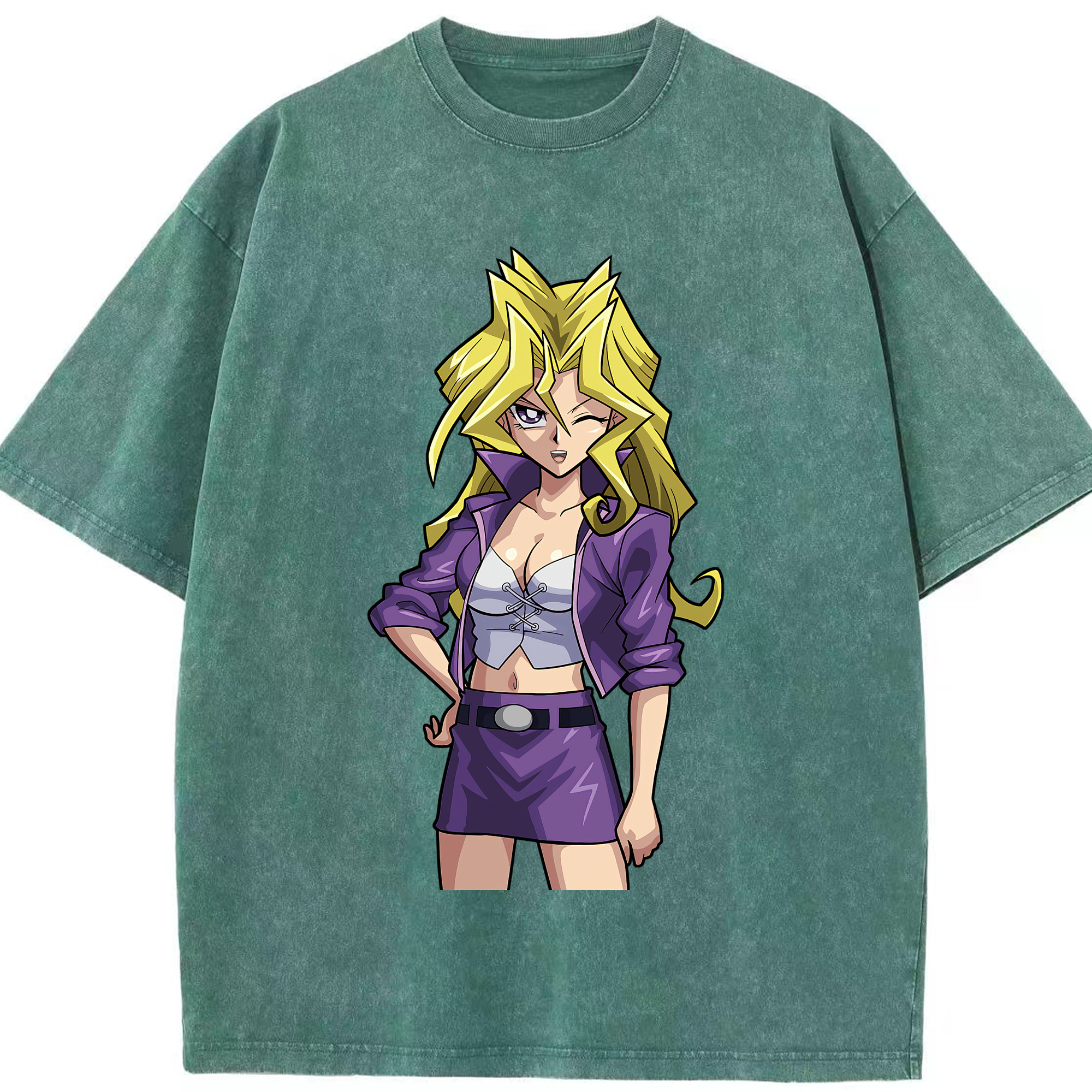 （画像用） 遊☆戯☆王 Yu-Gi-Oh! 綿100% ヴィンテージ風 半袖Tシャツ（フロントプリント）